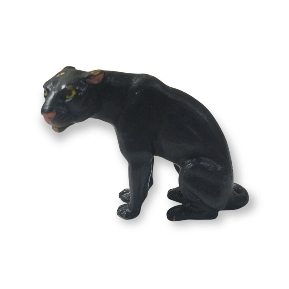 Fritz Bermann Austrian Vienna Bronze Cat Black Panther Sculpture FBW